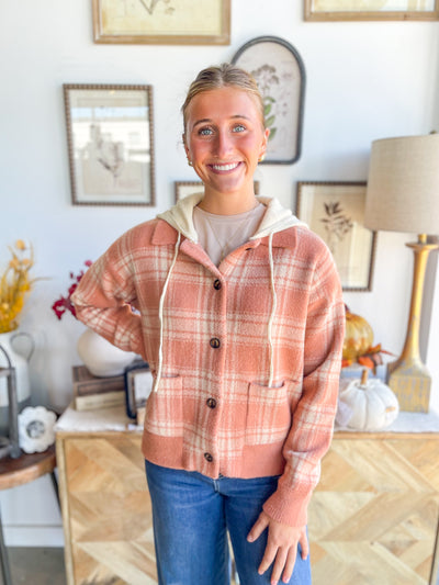 Salmon Plaid Jacket