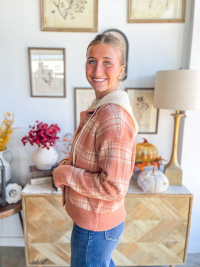 Salmon Plaid Jacket