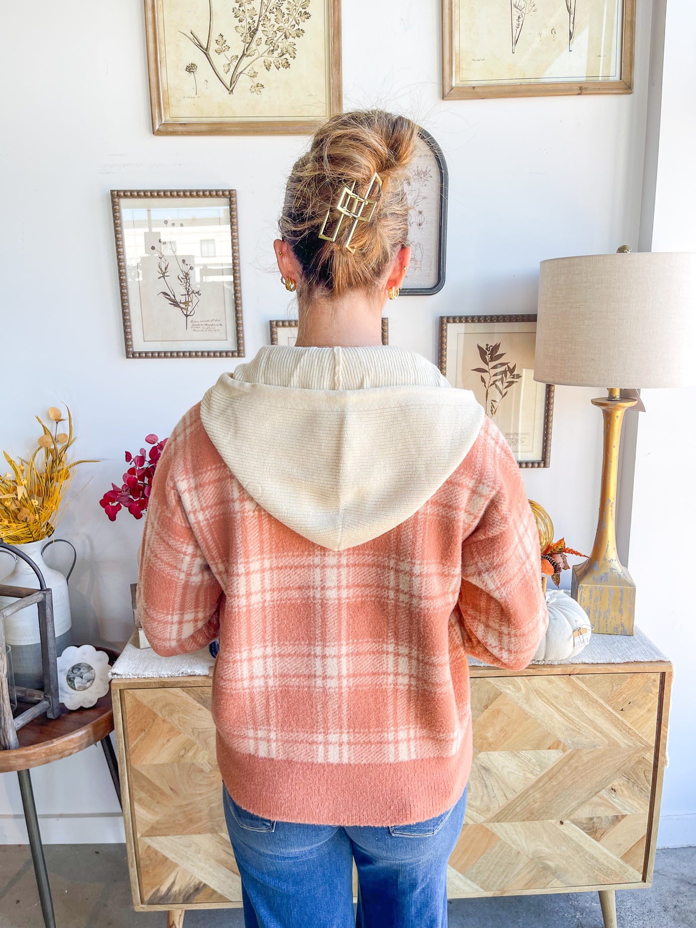 Salmon Plaid Jacket