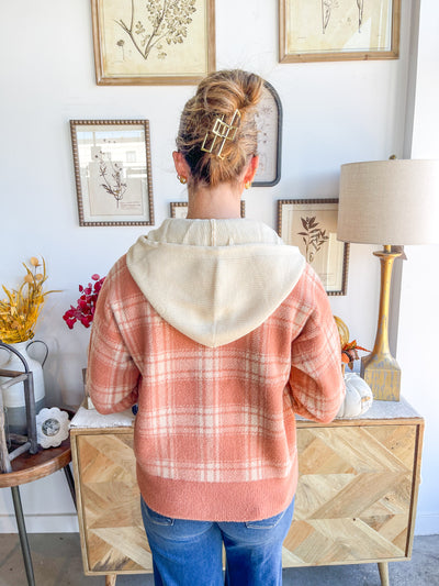Salmon Plaid Jacket