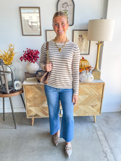 Copper Striped Halo Sweater