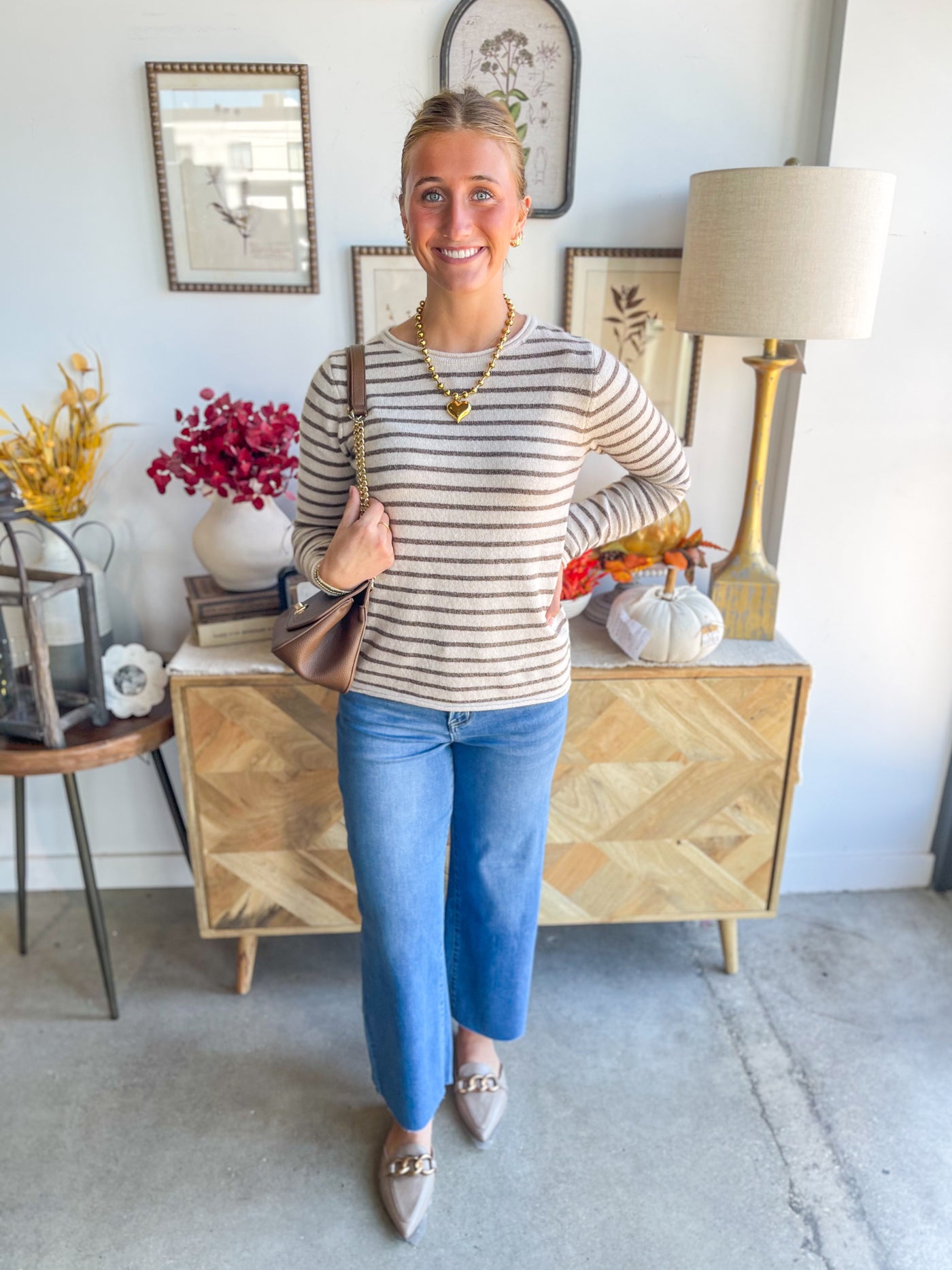 Copper Striped Halo Sweater