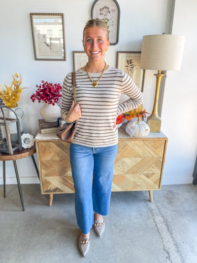 Copper Striped Halo Sweater