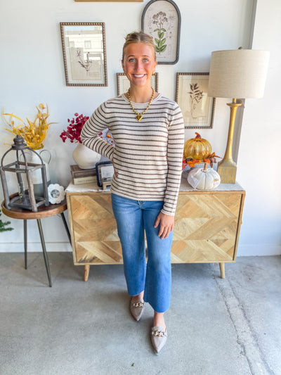 Copper Striped Halo Sweater