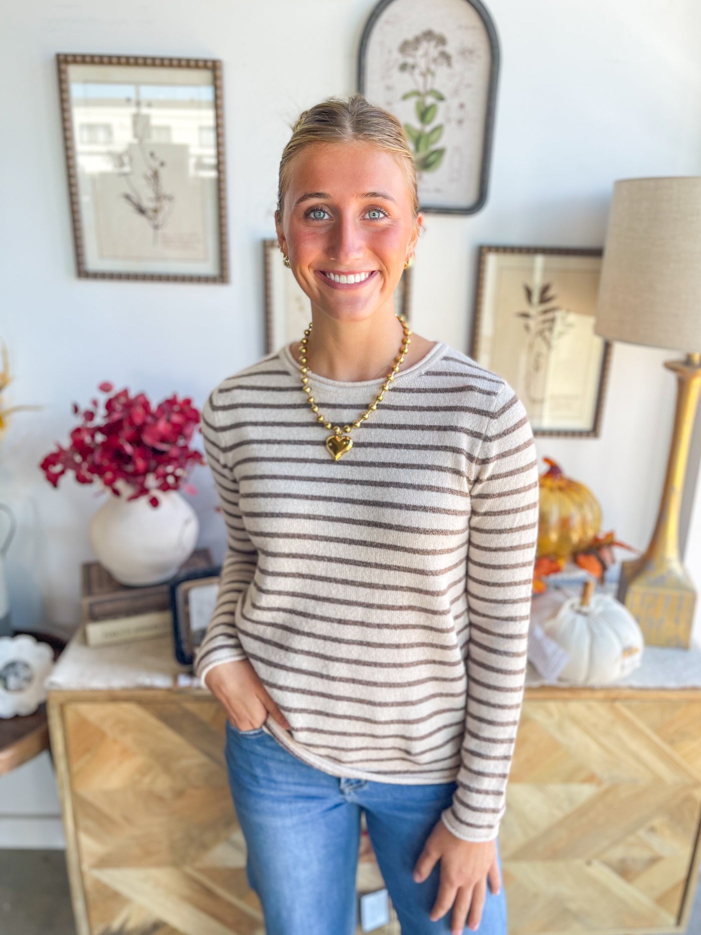 Copper Striped Halo Sweater