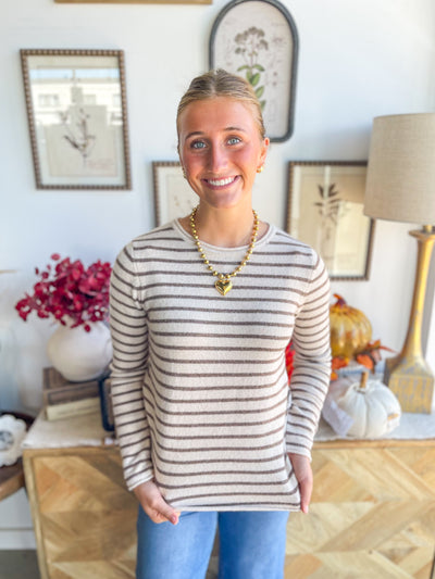 Copper Striped Halo Sweater