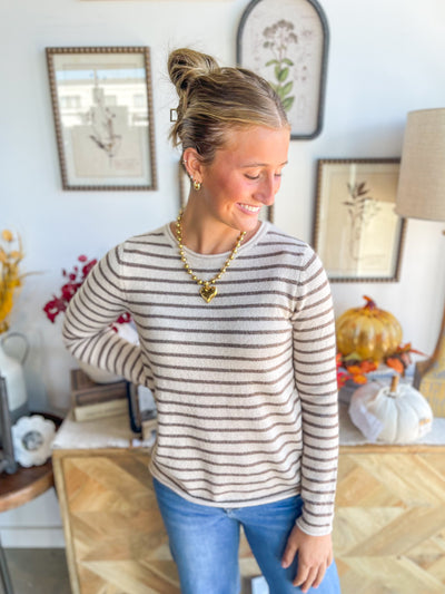 Copper Striped Halo Sweater