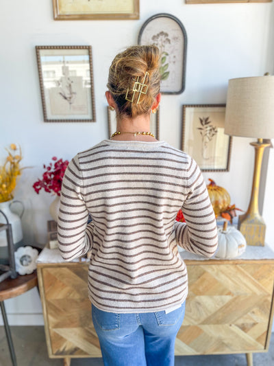 Copper Striped Halo Sweater