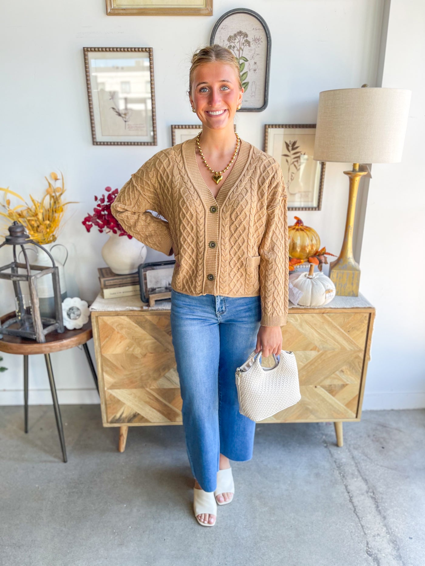 Entro Camel Kayla Cardigan