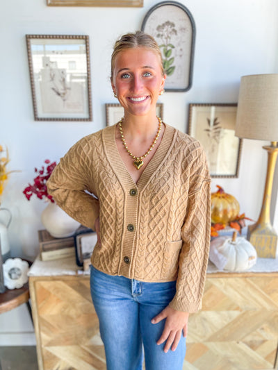 Entro Camel Kayla Cardigan
