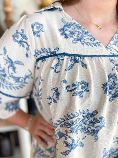 Pixie & Ivy Blue Mollie Top