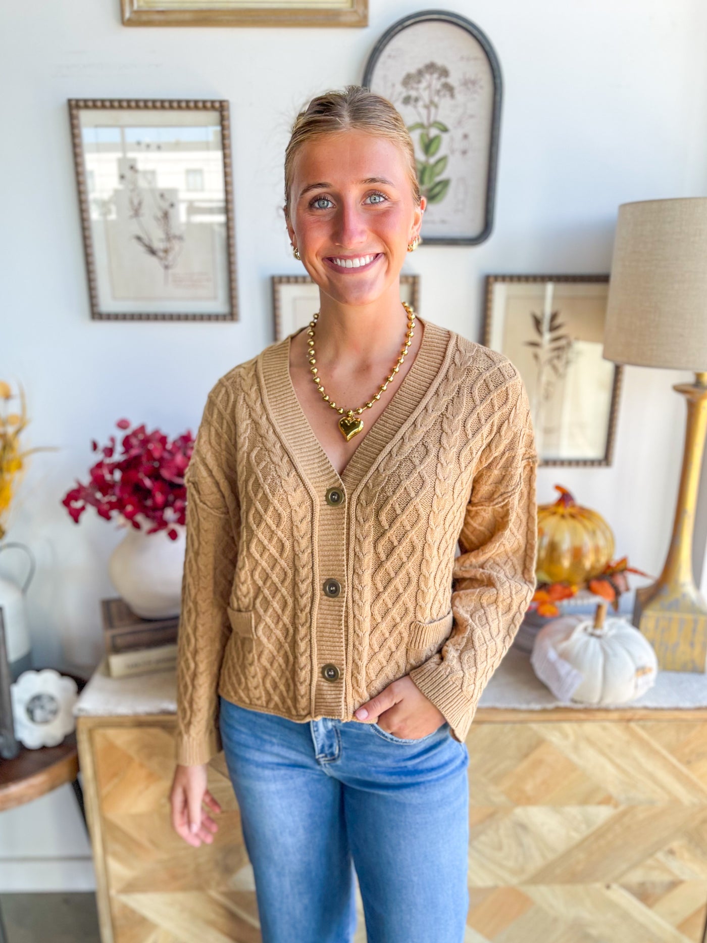Entro Camel Kayla Cardigan