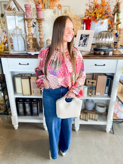 Umgee Berry Mix Darcy Top