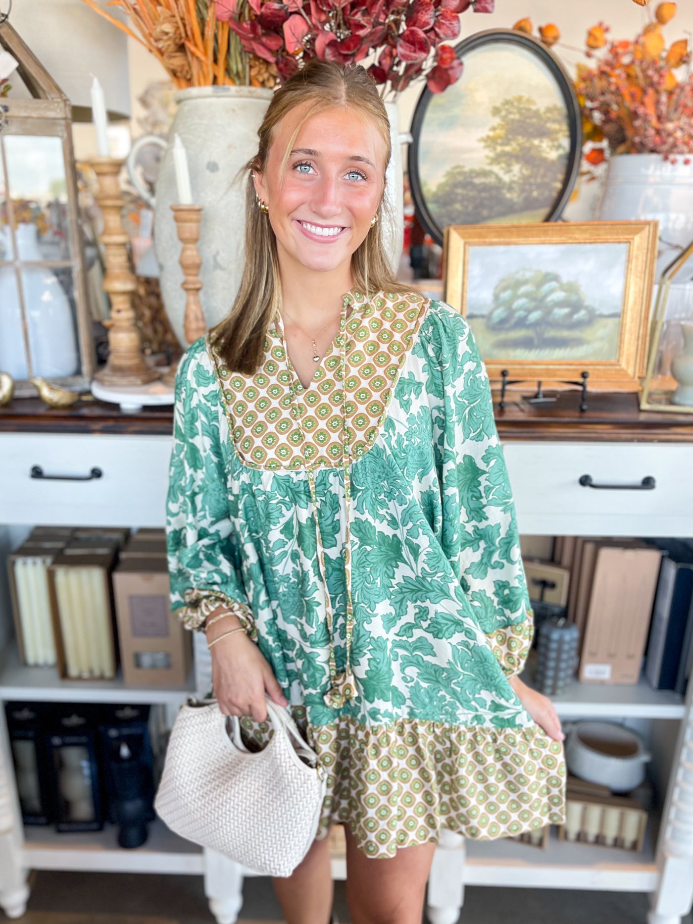 Umgee Green Mix Sailor Dress