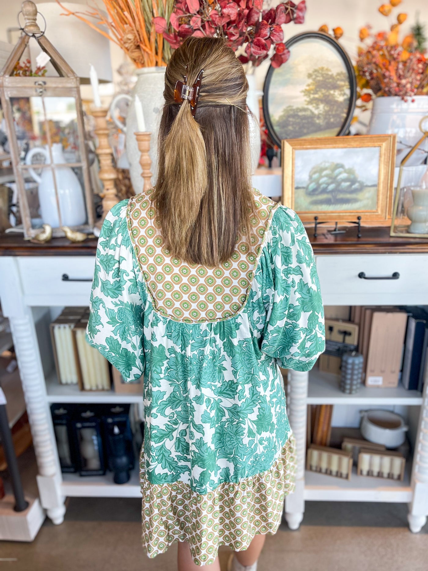 Umgee Green Mix Sailor Dress