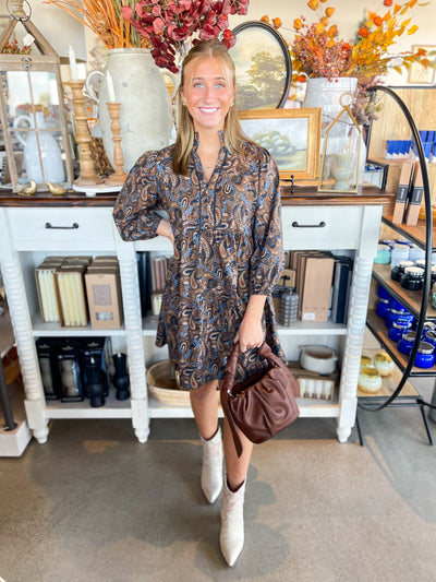 Umgee Navy Merrit Dress