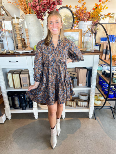 Umgee Navy Merrit Dress