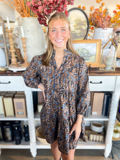 Umgee Navy Merrit Dress