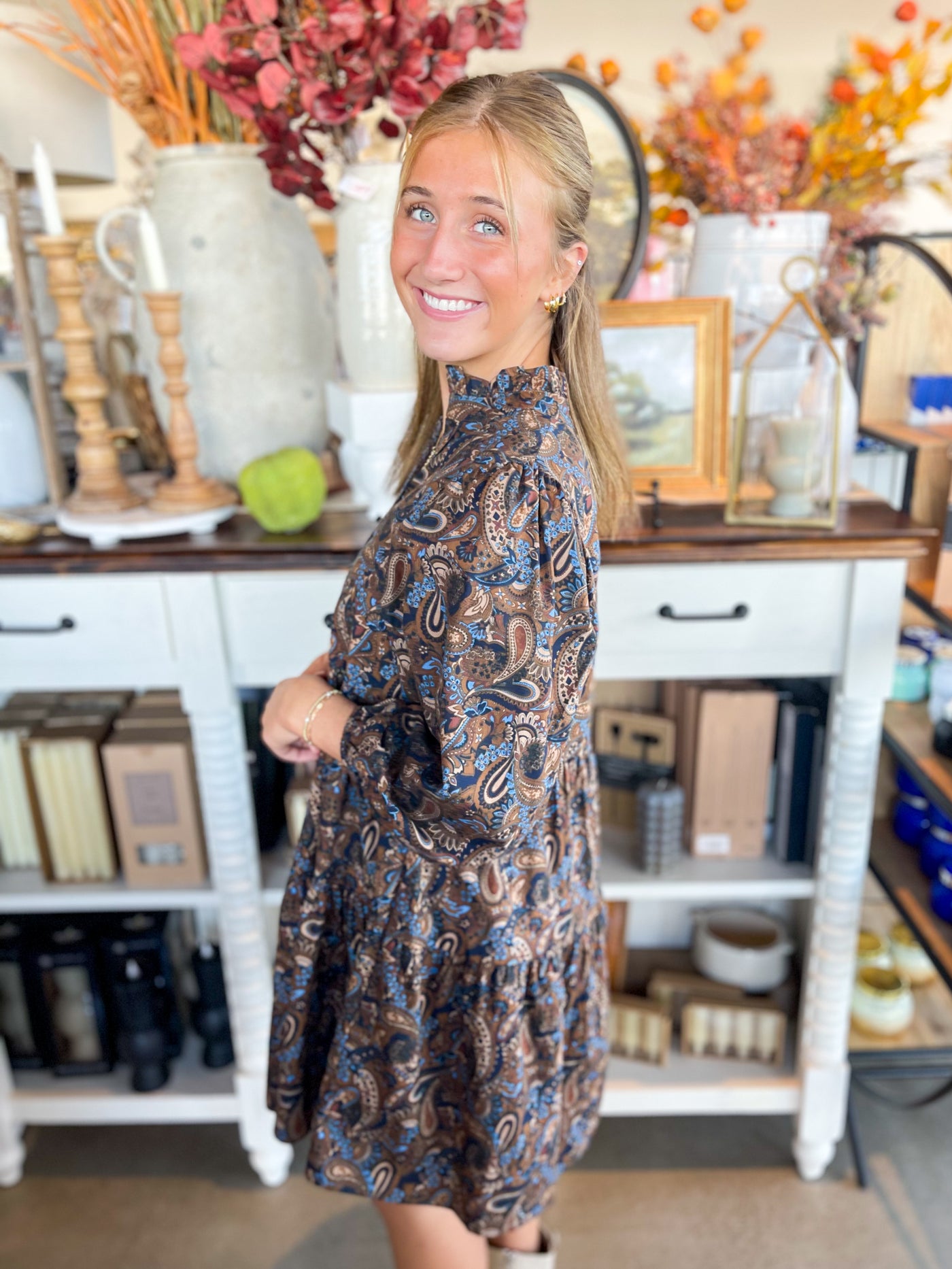 Umgee Navy Merrit Dress