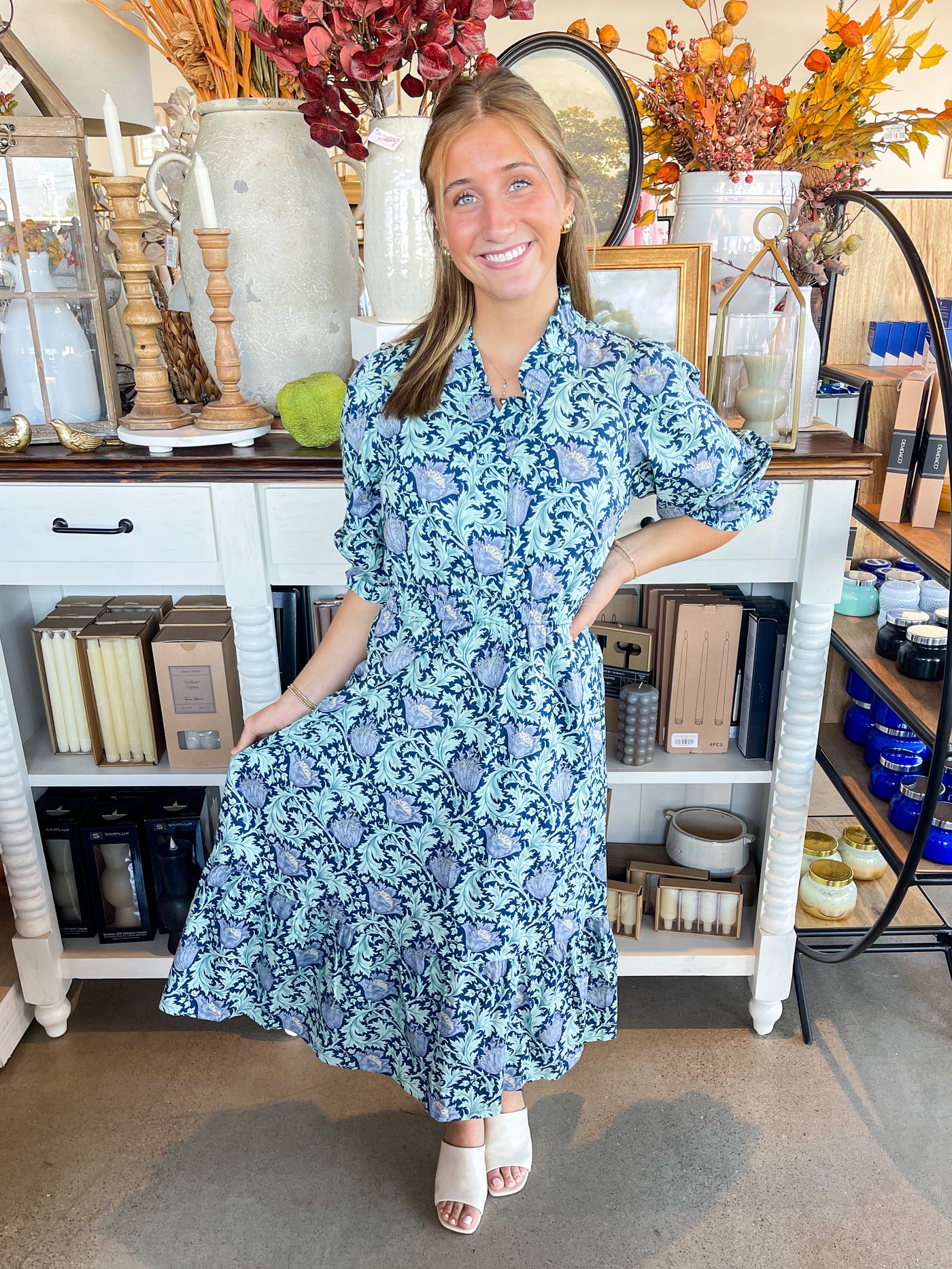 Umgee Navy Mix Nicki Dress