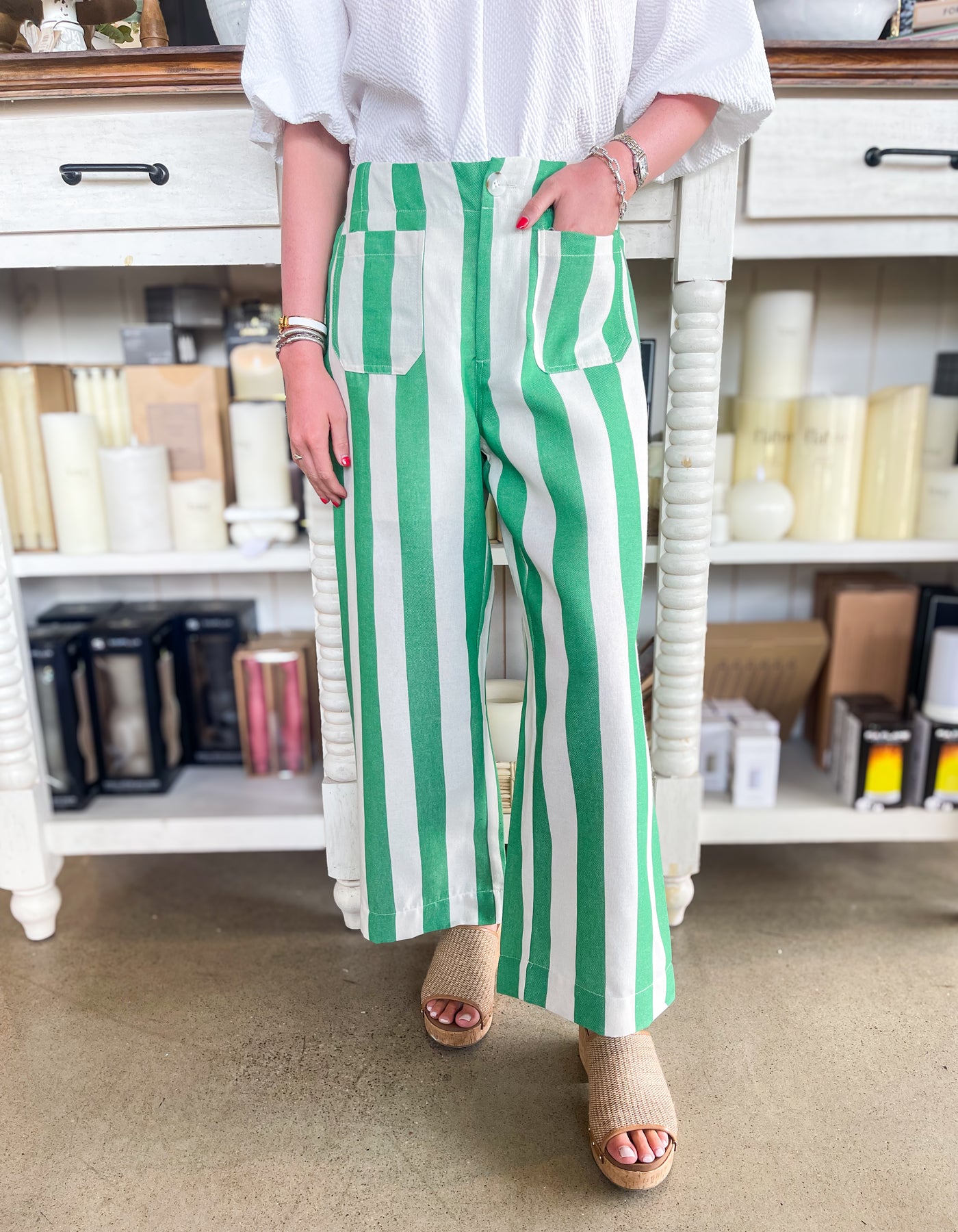 Jodifl Green Stripe Alex Pants – Kenzie Parker