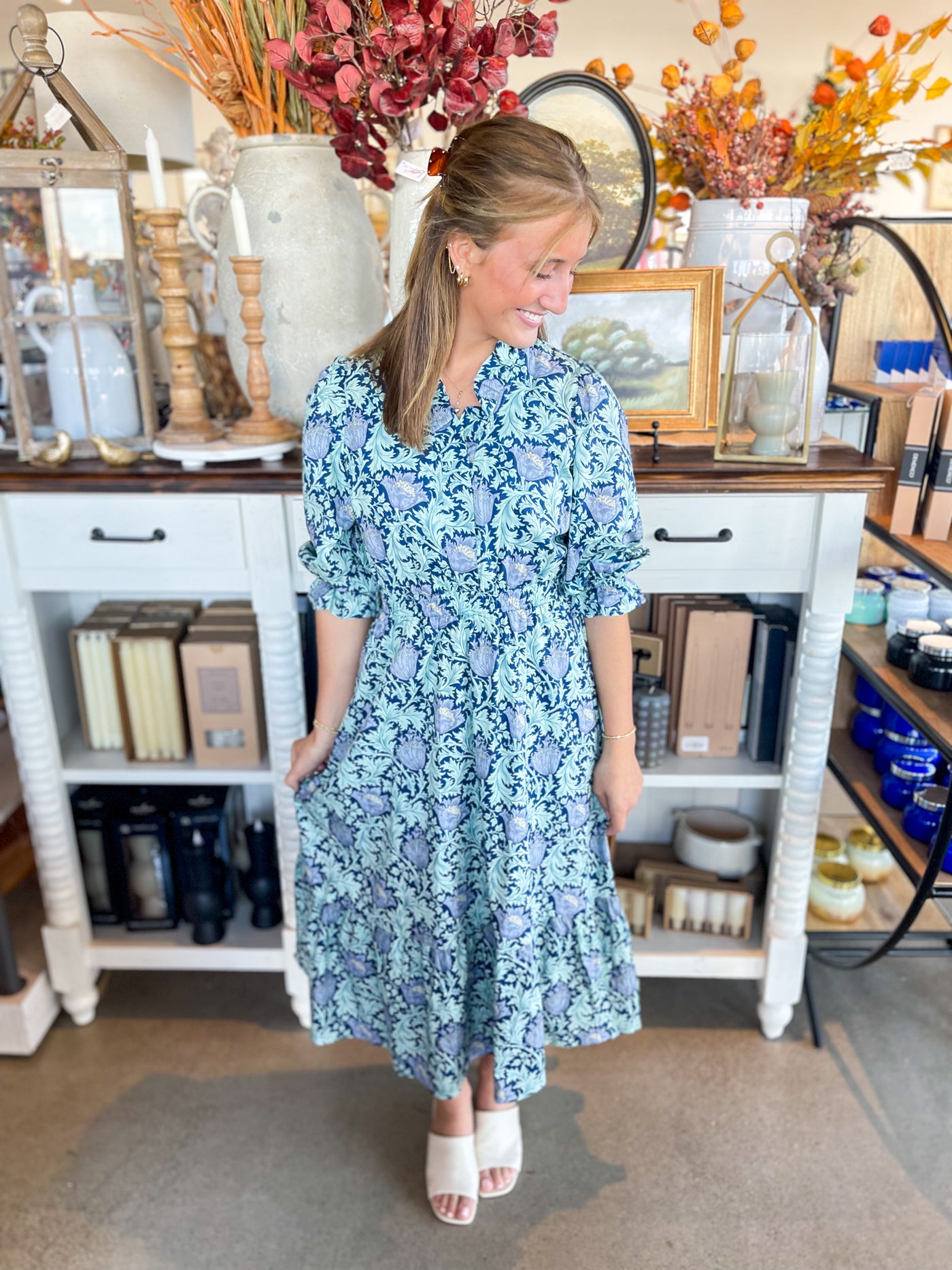 Umgee Navy Mix Nicki Dress