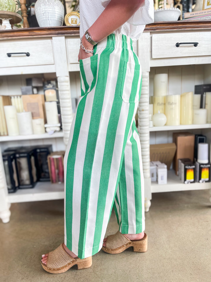 Jodifl Green Stripe Alex Pants – Kenzie Parker