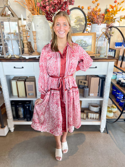 Ivory Multi Satin Kendal Dress
