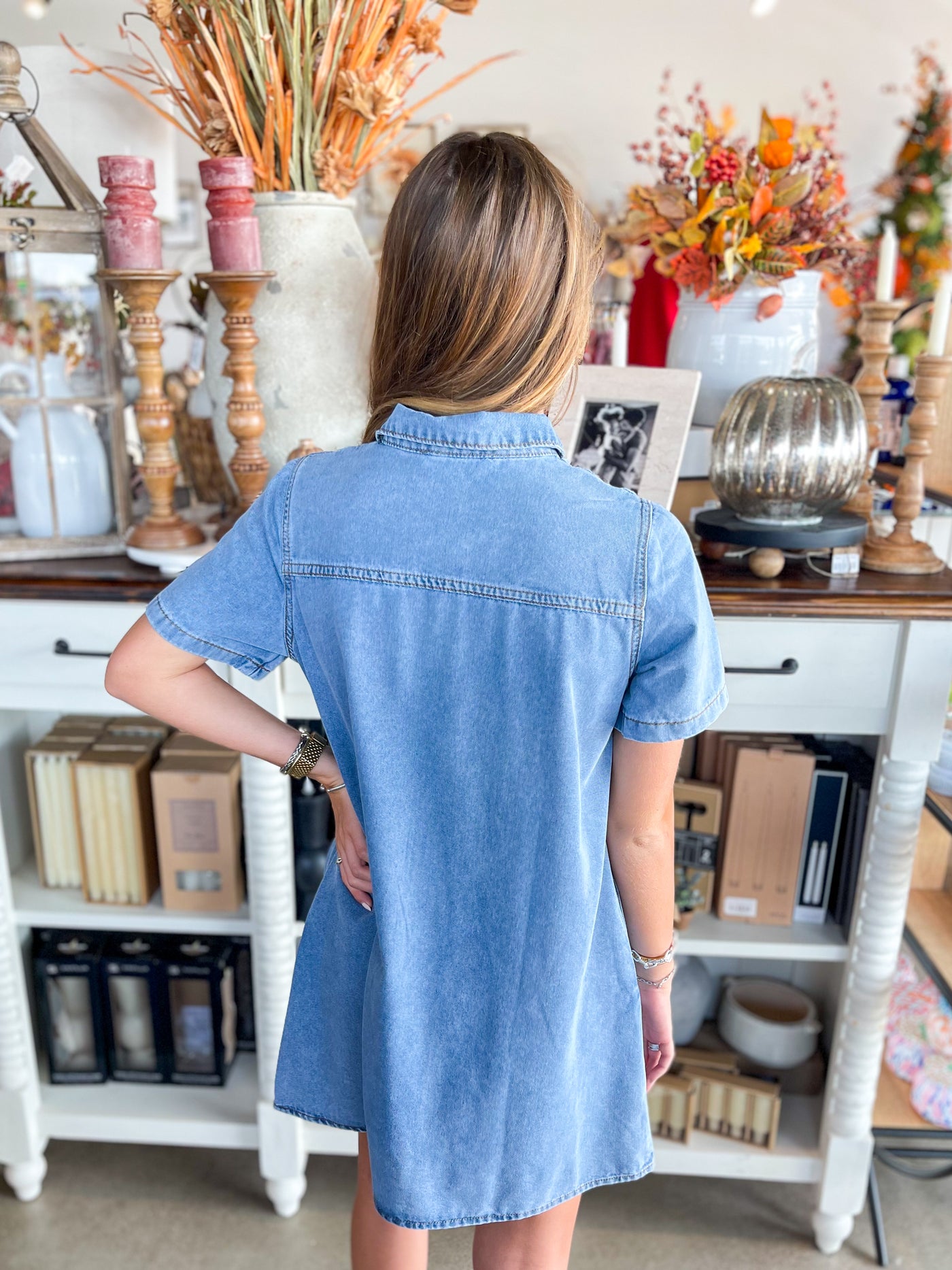 Isla Blue Denim Swing Dress
