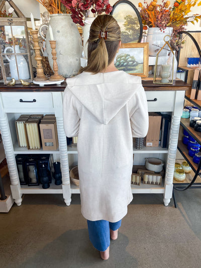 Classy Open Front Hooded Lounge Cardigan