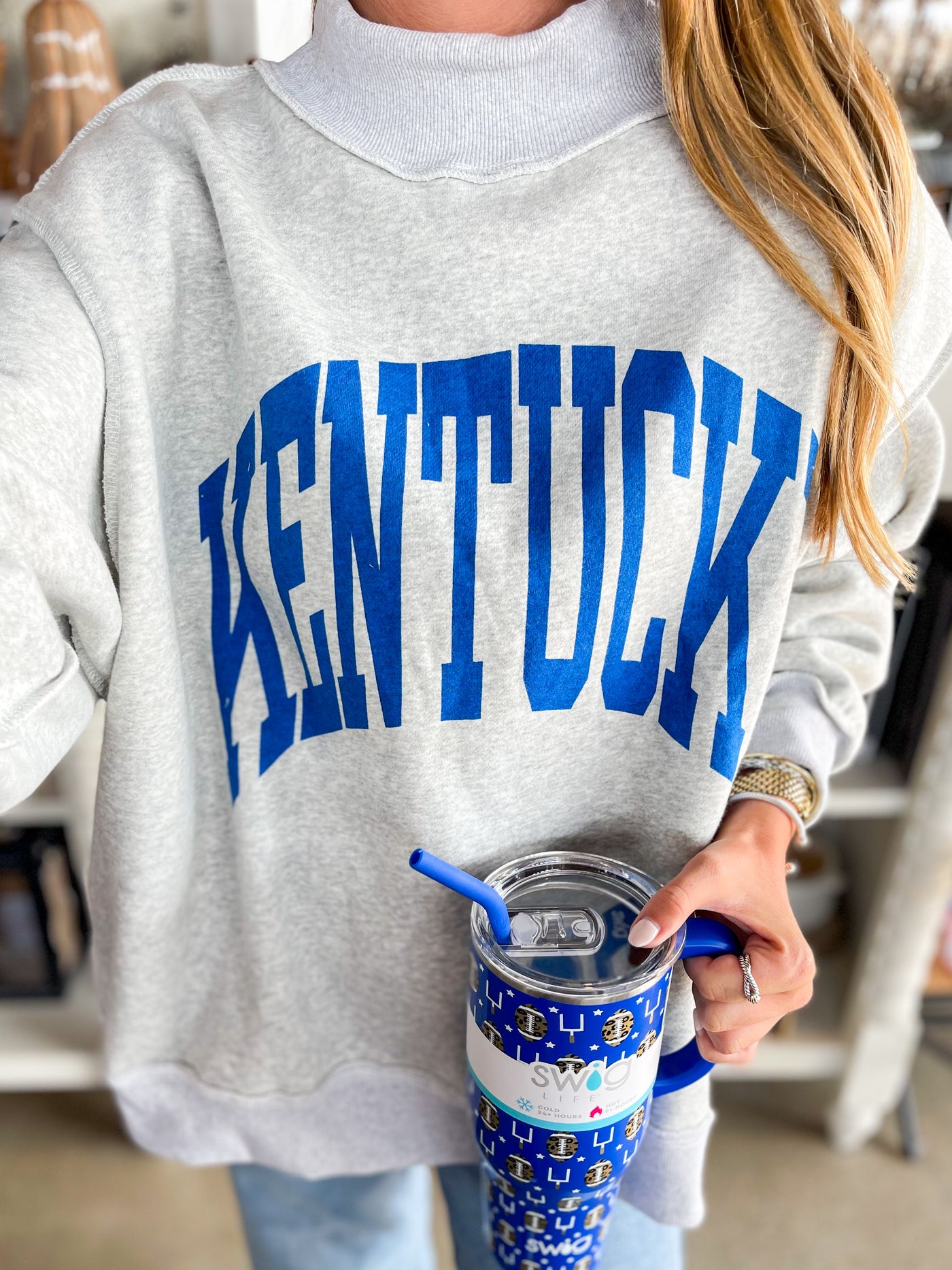 Kentucky Reversible Mockneck Sweatshirt