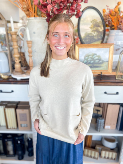 Oatmeal Pinch Sweater