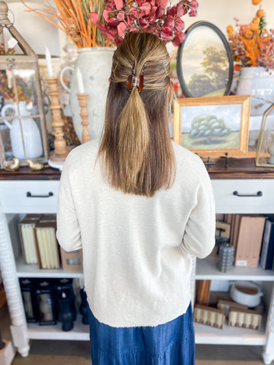 Oatmeal Pinch Sweater
