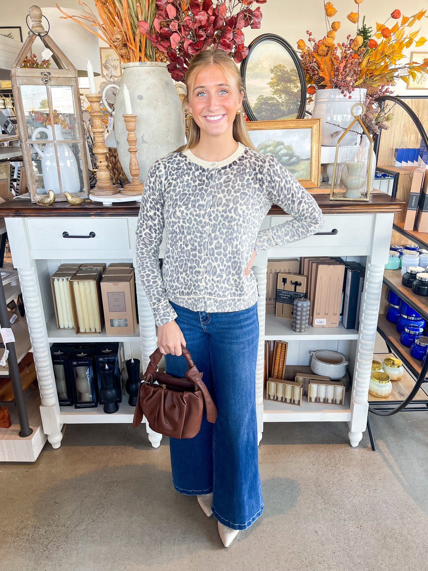 Brown Inside Out Cardigan