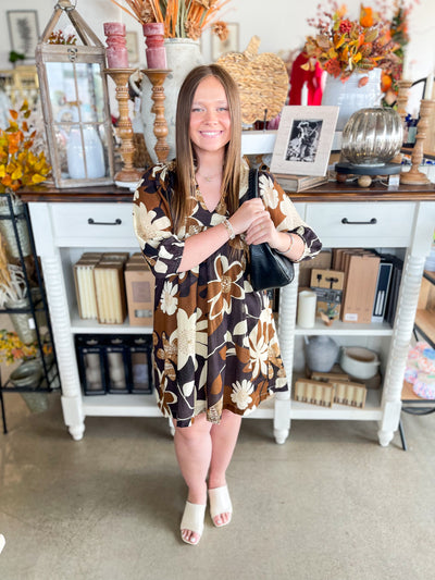 Umgee Camel Mix Billie Dress