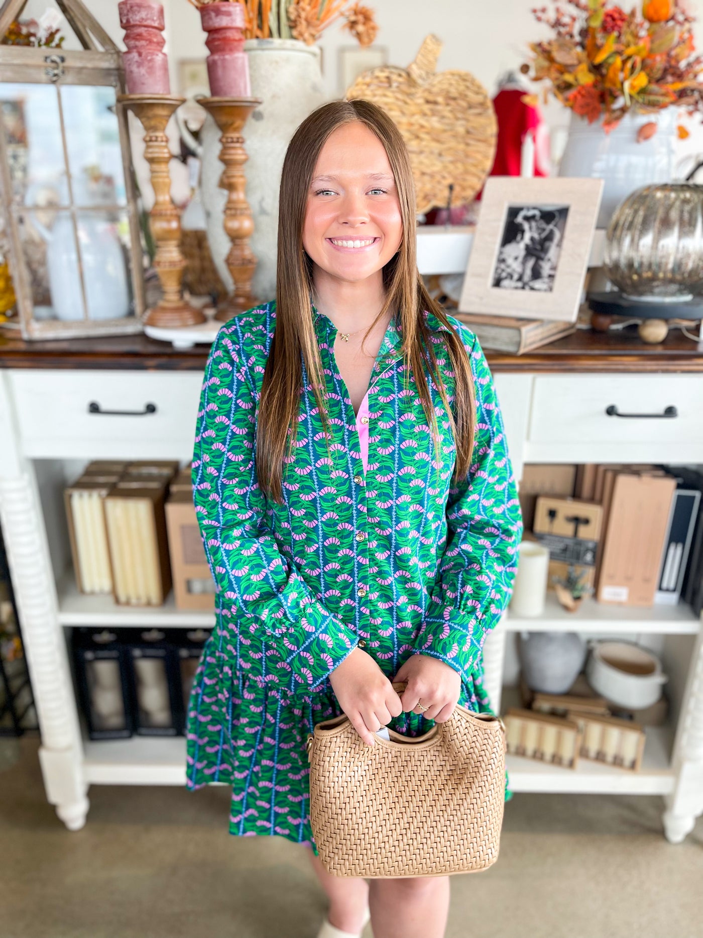 Mary Square Fiona Honey Vines Dress