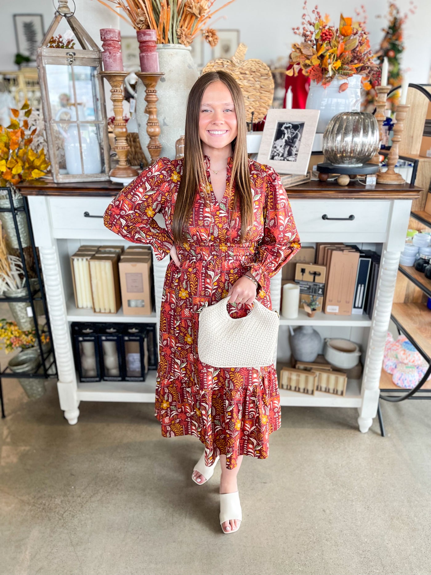 Umgee Burgundy Sybil Dress
