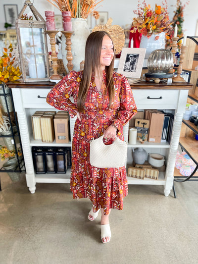 Umgee Burgundy Sybil Dress