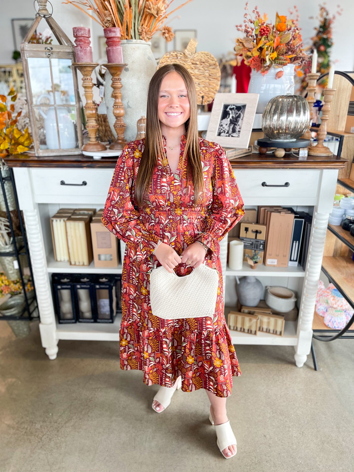 Umgee Burgundy Sybil Dress