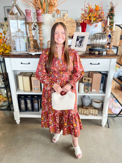 Umgee Burgundy Sybil Dress