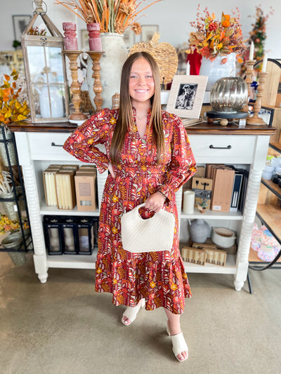 Umgee Burgundy Sybil Dress