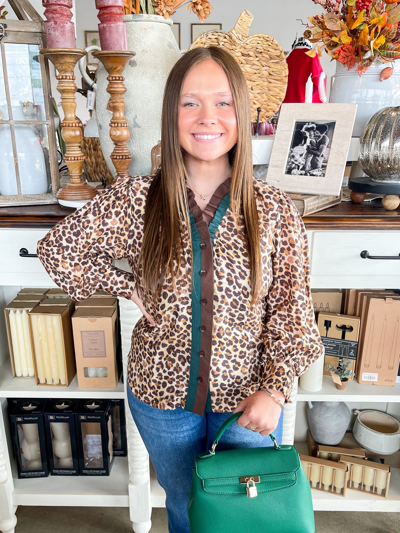 Umgee Olive/Latte Sasha Top