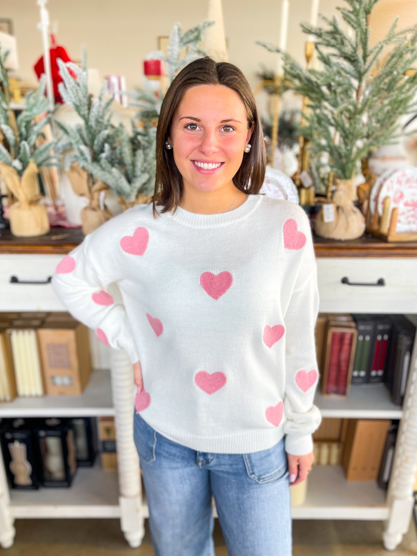 Heart Applique Crewneck Sweater – Kenzie Parker