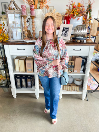 Umgee Brown Mix Darcy Top