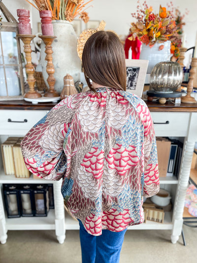 Umgee Brown Mix Darcy Top