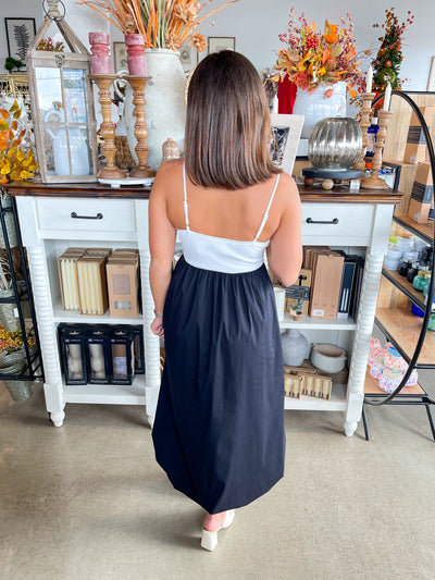 CC Bubble Hem Dress Black/White