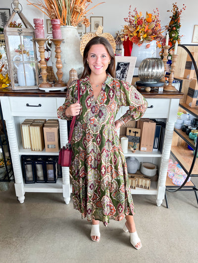 Umgee Olive Sybil Dress