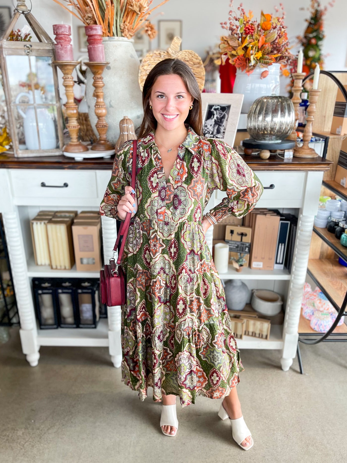 Umgee Olive Sybil Dress