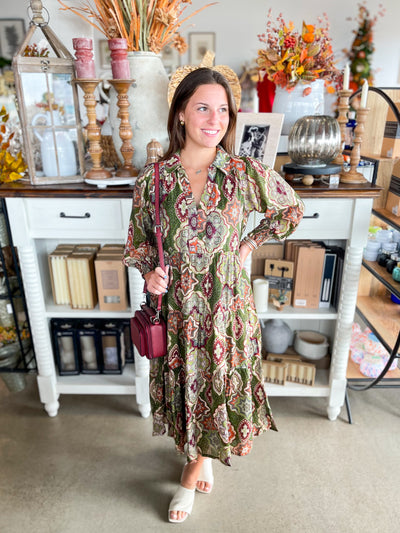 Umgee Olive Sybil Dress