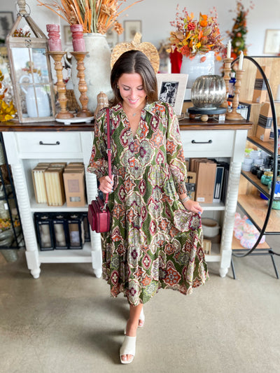 Umgee Olive Sybil Dress